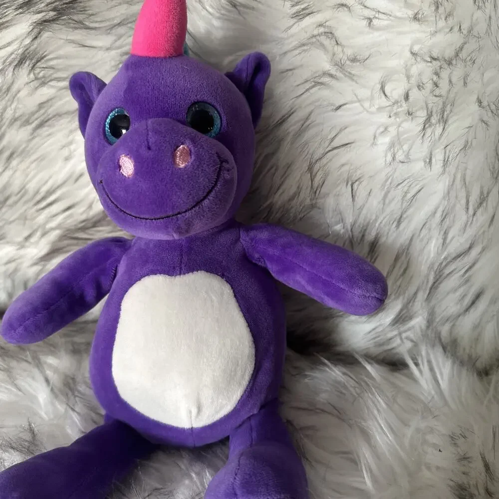 Grafix Plushie Cuties Soft Purple Dinosauar Unicorn Stuffed Animal